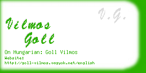 vilmos goll business card